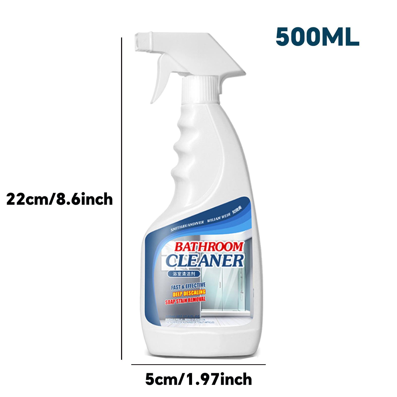 500ML Bathroom Cleaner Descaler Spray Stubborn Stain Remover Descaling Cleaning Agent for Wash Basin Toilet Limescale Rust Clean 500ML