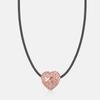 METROCITY JEWELRY Cuore Sterling Silver Rose Necklace A243SN1229RPP