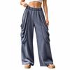 Women's Elegant High Waist Wide Leg Pants with Large Pockets, Pleated Loose Fit Long Trousers
