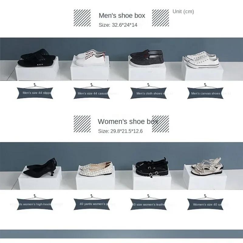 Organizer na buty Składane pudełka do przechowywania butów Typ szufladowy Otwierane z przodu Stojak na buty Organizer Szafka Pojemnik na buty Gruby plastik