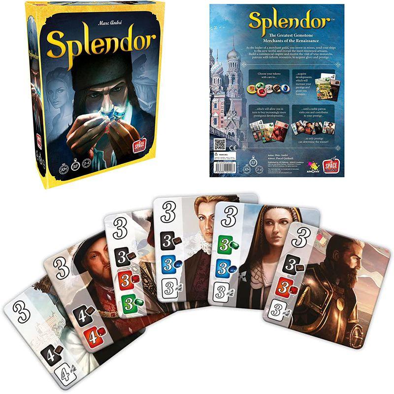 Splendor Brettspiel Vollständige Englische Version Schachtel für Heimparty mit Sammelkarten