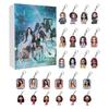 Days Countdown Advent Calendar with Surprise Boxes, 2D Flat Design Christmas Holiday Calendar
