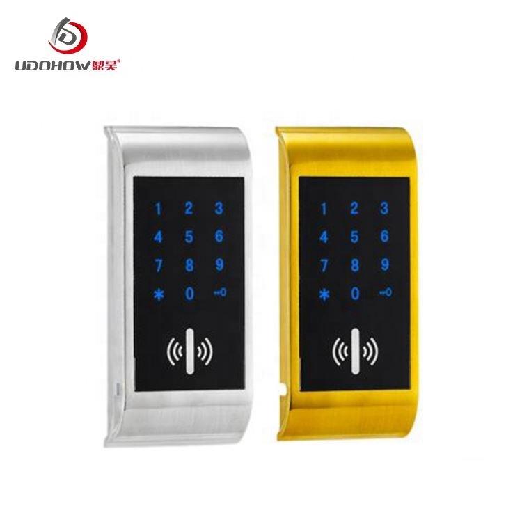 Udohow Intelligent RFID Electronic Locker Touch Screen and Password Sauna Lock (as the picture,Wood Door&Door Lock)