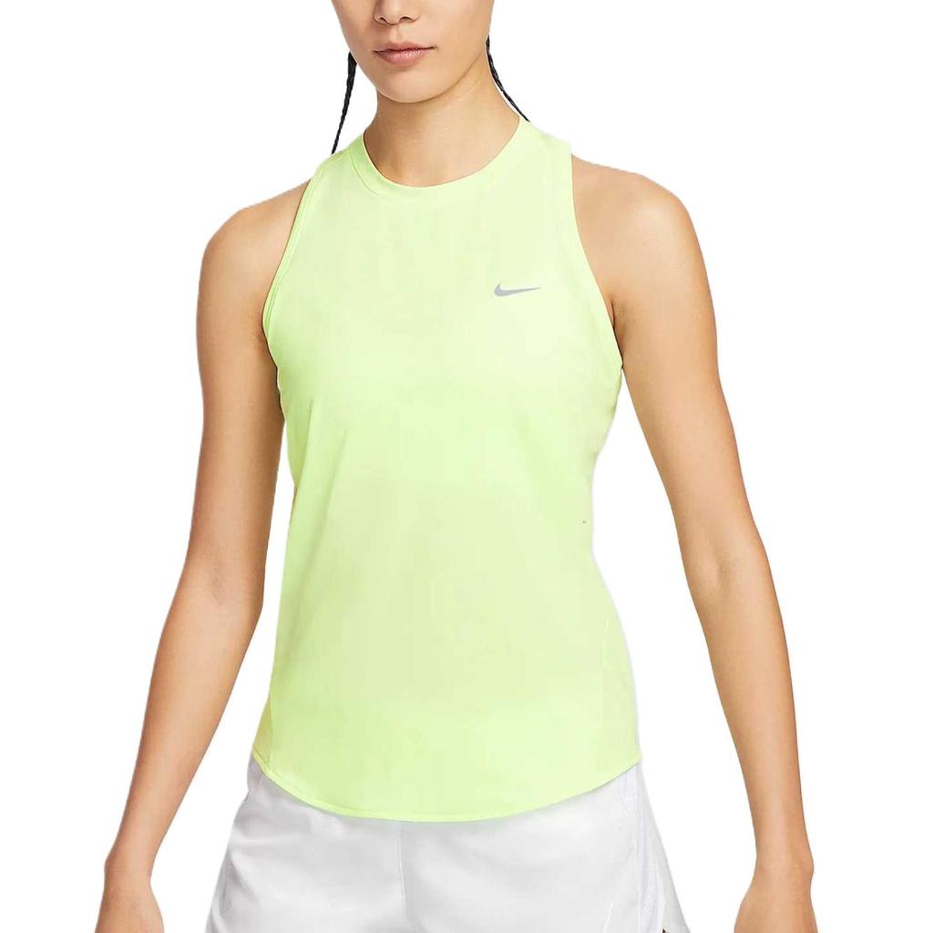 Nike Dri-Fit Comfortable Skin-Friendly Soft Versatile Solid Color Tank Top Women Tops Yellow HQ0621701