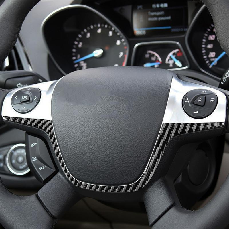 For Ford Escape Kuga 2013 2014 2015 2016 Carbon Fiber Accessories Car Interior Steering Wheel Speedometer Trim Sticker