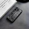 Geschmiedete Carbon Fundas Handyhülle Für IPhone 17 Air 16 E Pro Max 15 14 13 Mini 12 Pro 11 Max Plus Schwarze Glasabdeckung