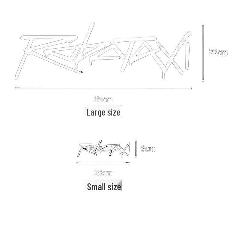 Tesla Autonomous Robotaxi Personalized Car Sticker - Transparent TPU