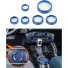 Savadicar CKT01 Billet Aluminum Control Knob Trim Sets, Headlight/4WD/HVAC Climate Control Knob Ring Bezels, Air Conditioner/Radio Switch Cover for