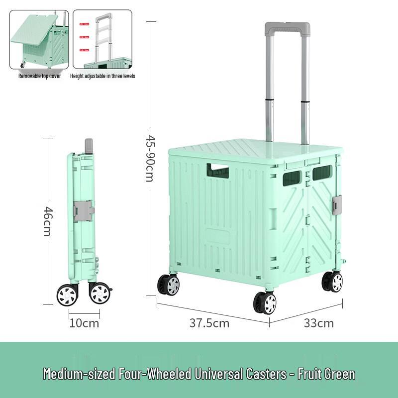 Folding Shopping Cart with Split Cover