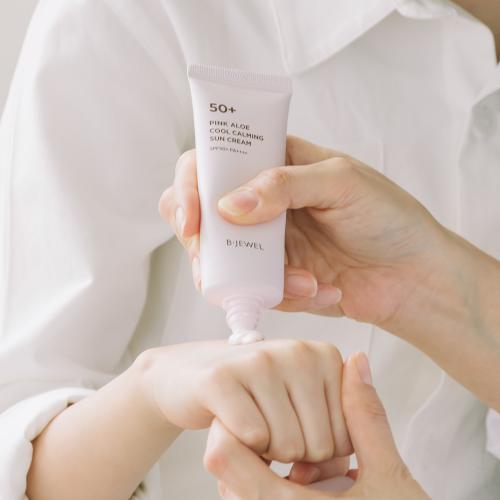 Bjewel Pink Aloe Kühlende Beruhigende Sonnencreme 40ml 4er Set