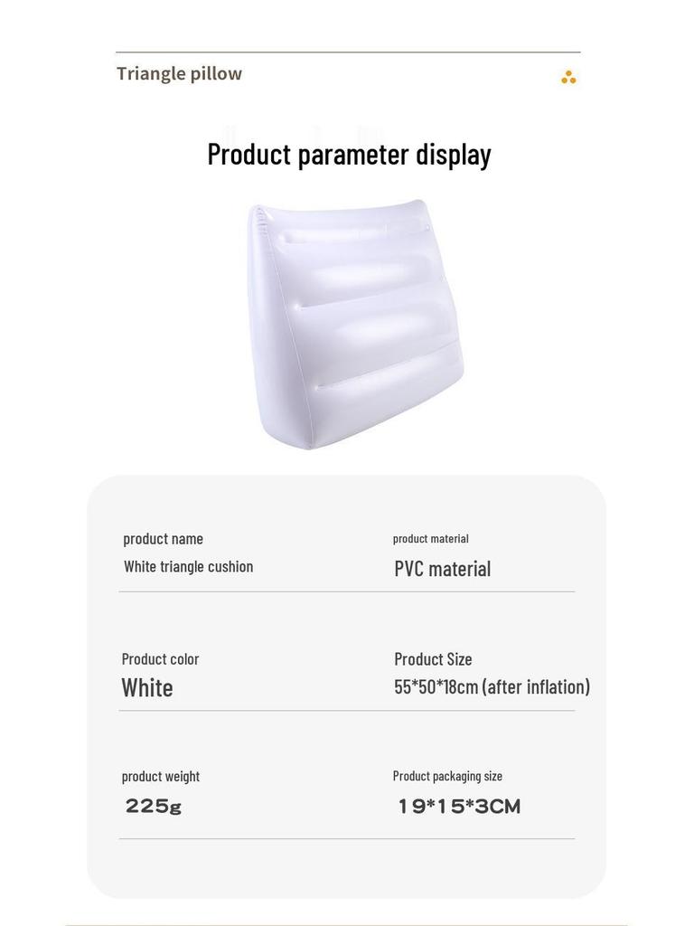 Inflatable Portable Lumbar Support Pillow - Wedge, Body Positioner & Leg Care for Travel and Camping