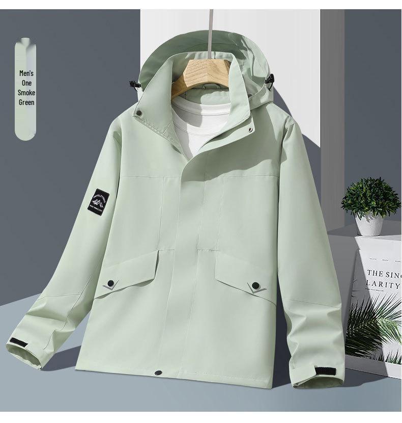 New Unisex Windproof Waterproof Hooded Jacket for Spring/Autumn Outdoor Sports