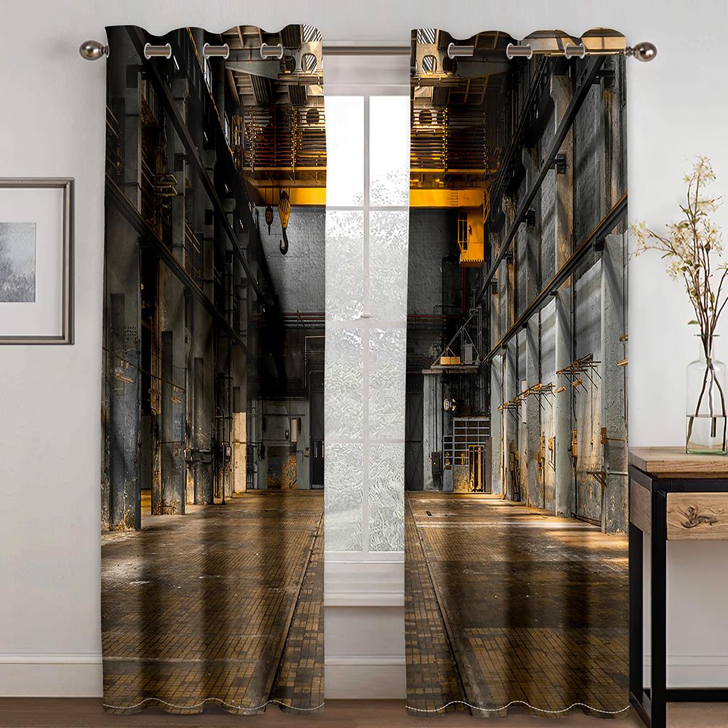 Universe Space Capsule Spaceship Astronaut Technology Thin Window Curtains for Living Room Bedroom Decor 2 Pieces Free Shipping