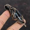 Black Rutile Pendant Copper Wire Wrapped Pendant Dainty Gemstone Pendant Designer Copper Jewelry Handmade Pendant Wire Wrap Jewelry For Gift