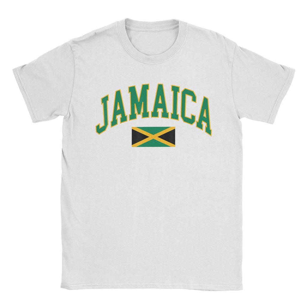 Jamaica Flag Jamaican Pure Cotton T Shirt For Men Summer Y2K Retro TShirts O Neck Hipster Tees Big Size Loose Tops
