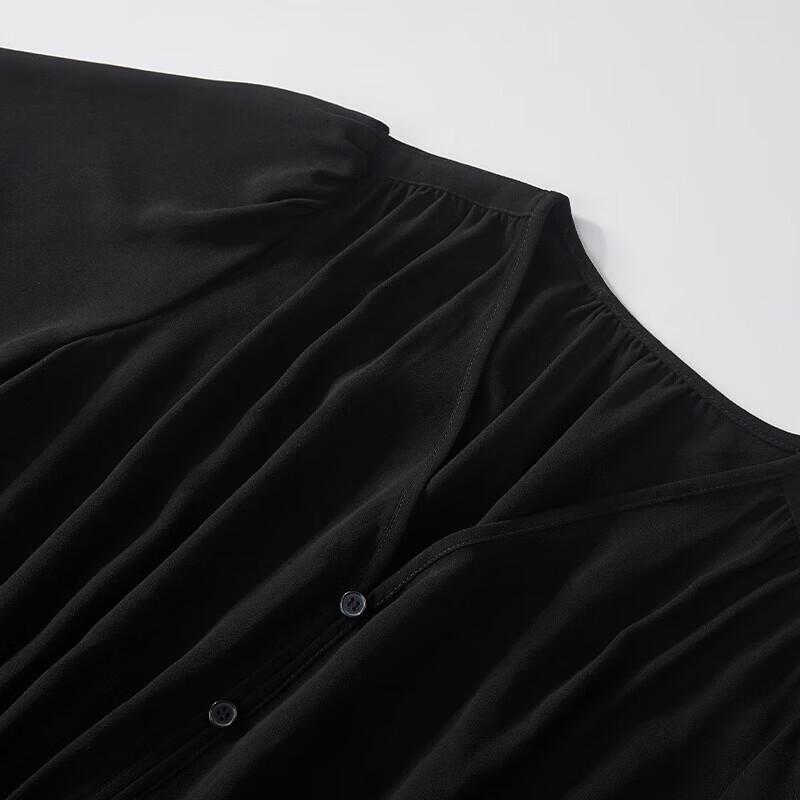 Women's Elegant V-Neck Chiffon Ruffle Sleeve Midi Dress