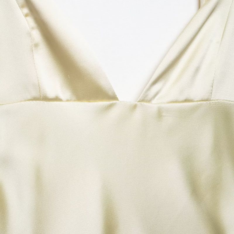 Kaslead New Women clothes Western Style Thin Scarf with Silk Satin Texture Dress 8033331 727