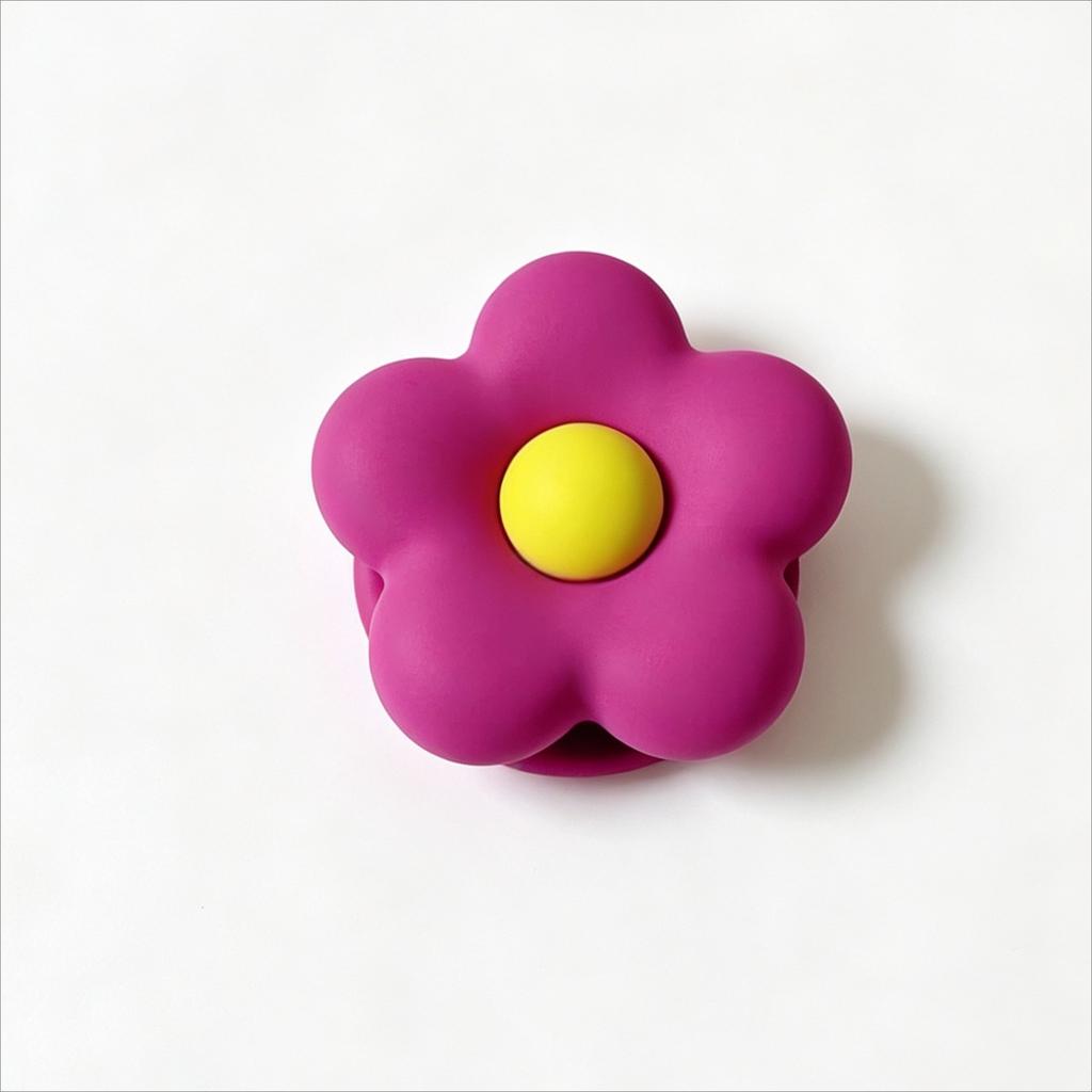 3D Flower Magnetic Phone Cute Korean Silicone Portable Kickstand For iPhone Samsung Stand Holder
