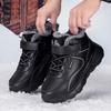 Winter velvet warm waterproof leather shoes for the elderly mother shoes large cotton shoes snow boots women's sports elderly walking shoes