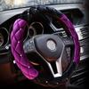 Winter Car Steering Wheel Cover Diamond Crystal Crown Plush Fur Steering-Wheel Cases Auto Interior Accessories For Women Girls