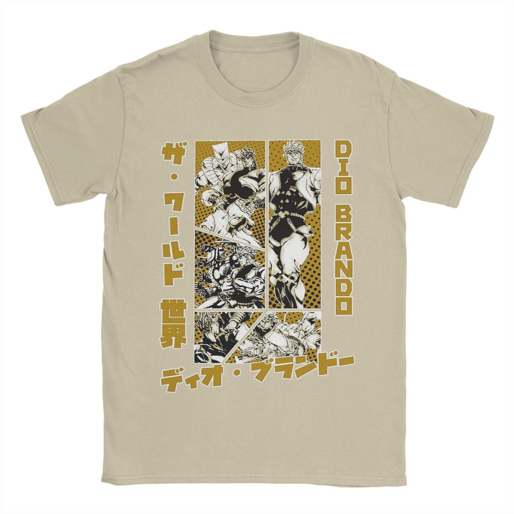 Jotaro Kujo Dio Dio Brando Unisexs T-Shirts JoJos Bizarre Adventure Tees Kurzarm Rundhals T-Shirt Baumwolle Geschenkidee Oberteile