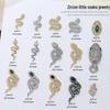 Elegant Retro Snake Rhinestone Nail Art Jewelry In Gold & Silver for New Year