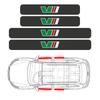 AFA1 4Pcs Car Door Threshold Carbon Fiber Logo Sticker Door Sill Trim Decal For Skoda Octavia Rapid Fabia A7 Superb KAMIQ Superb VII