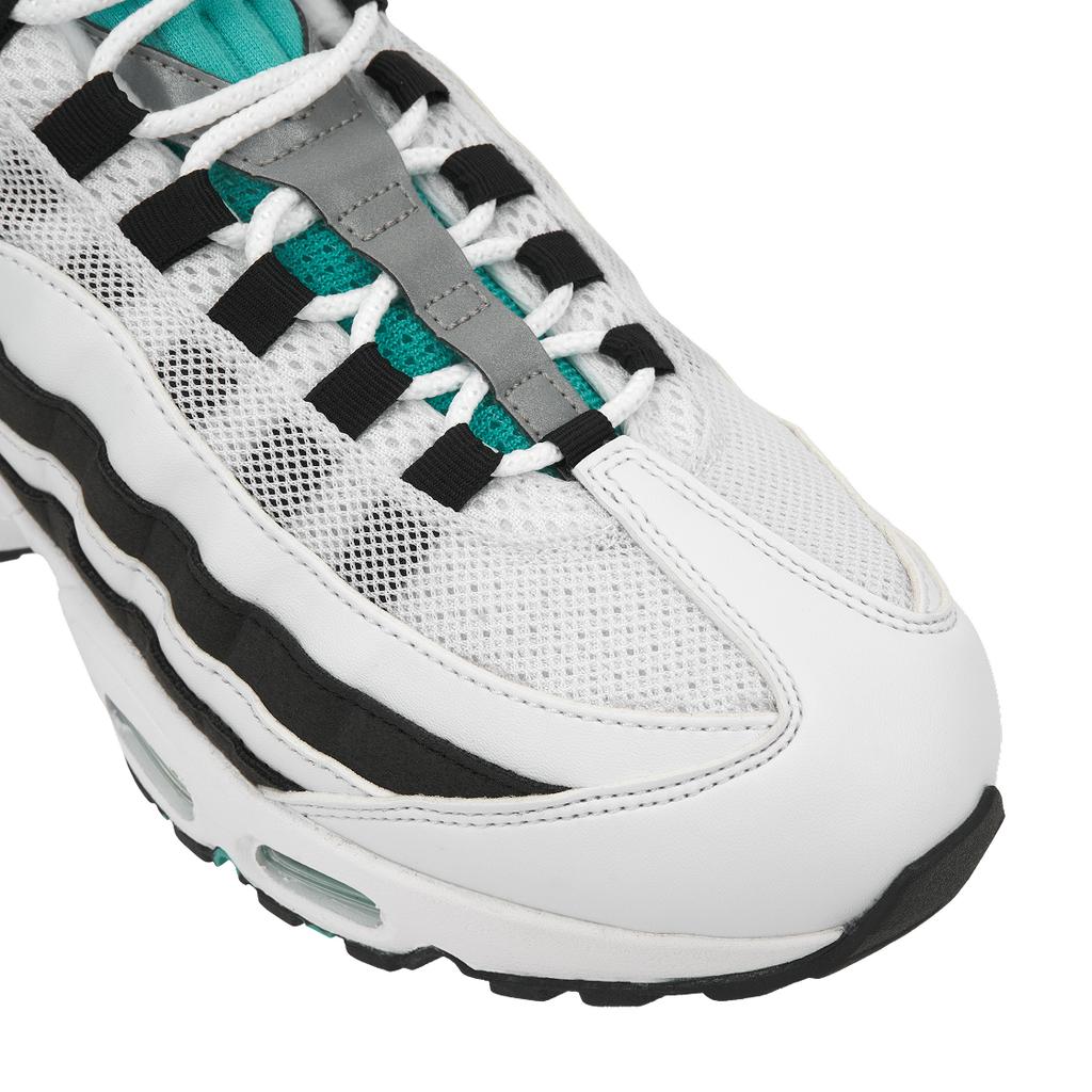 Nike Air Max 95 OG Bordure Noire 2025 Baskets Homme Blanc Hyper-Jade Argent Métallisé IM7409-100