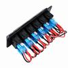 3-8 Gang Rocker Switch Panel 12V/24V Car Boat Dash Toggle Box 5-Pin Blue LED Control Dashboard Accessory Kit Auto Switches