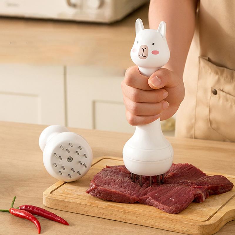 

Stainless Steel Loose Meat Needle Meat Tenderizer Household Quick Insert Beef Artifact Loose Meat Hammer Steak Kitchen Tools 1pcs