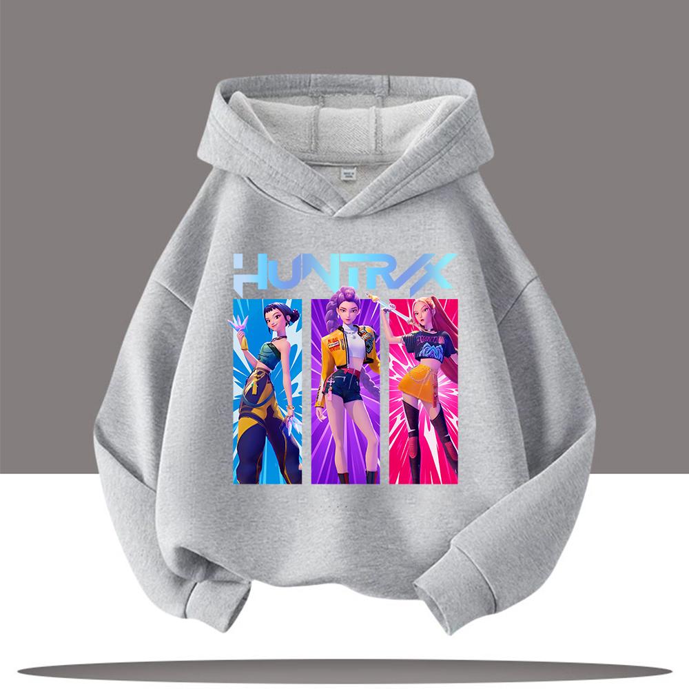 Kpop Demon Hunters Children Hoodie Fashion Rumi Sweatshirt Pullover Long Sleeve Autumn Boy Girl Cartoon Y2K Hooded Sportswear