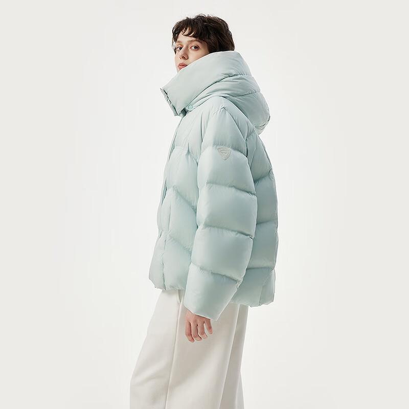 Tanboer Women's Short Detachable Hood Thick Oversized Down Jacket 530368D