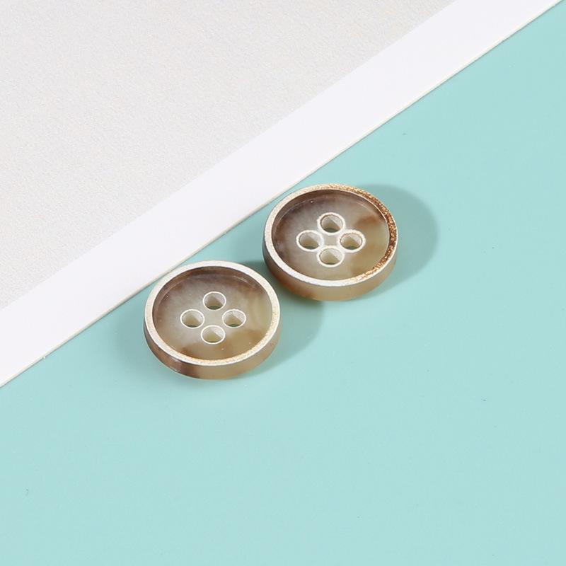 Boutons Urée Bord Brûlé Boutons de Chemise Colorés Boutons de Pull Ronds Vêtements Polyvalents Homme et Femme Accessoires Boutons de Chemise