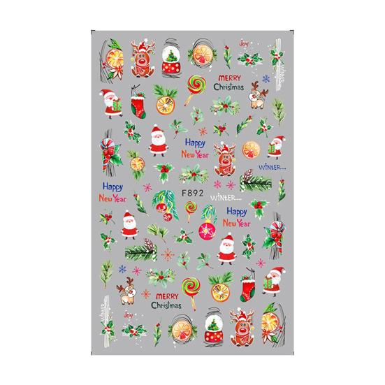 

Улучшение атмосферы Съемный Хороший Легко наносится Зимний Рождественский Тематический Мультфильм Дизайн Ногтей Наклейка Украшения Для Ногтей I