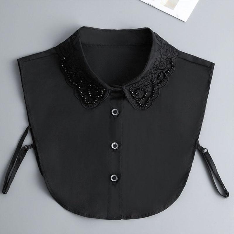 Fashionable Cotton Lace False Collar Shirt, Women's Detachable Collar Shirt, False Tie, Lapel Shirt Top