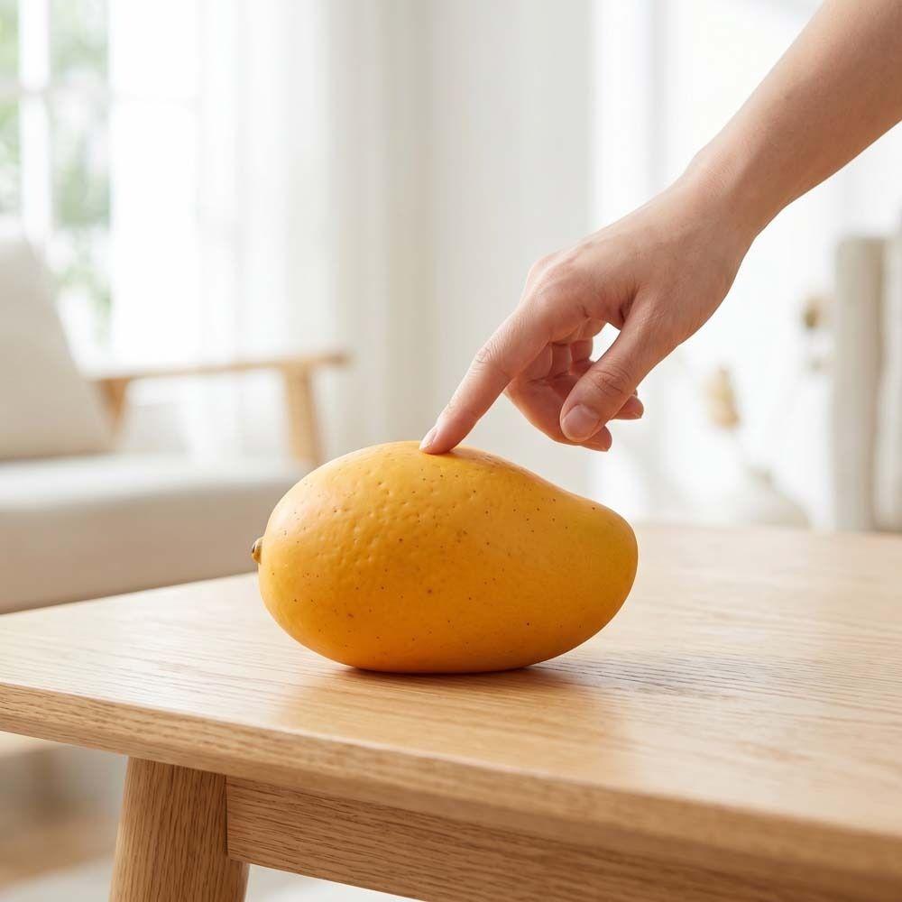 Schnell zurückfederndes Mango-Quetschmodell Superweiches Simulationsfrucht-Knet-Mango-Spielzeug Klassenzimmer