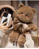 Adorable Bowknot Cat Plush Doll - Comforting Companion Toy for Girls
