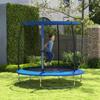 8ft Trampoline with Safety Enclosure Net, Steel Frame Outdoor Trampoline, with Edge, Safety Cover