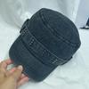 Vintage Distressed  Cap - Studded Beret & Duckbill Hat Slouchy Flat Top for Women Face Flattering Newsboy