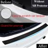 Car Rear Bumper Guard Protector Anti-Collision Patch Anti-Scrape Rubber Universal Trunk Door Entry Guards for SUV/Cars Non Slip Black with Tape 38