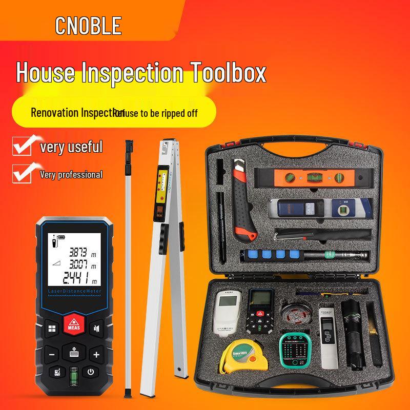 Home Inspection Toolkit: Sounding Hammer, Angle Ruler, Level, Electrical Tester, Phase Detector