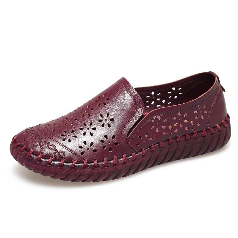Mode Damesschoenen Echt lederen loafers Dames Casual schoenen Zachte comfortabele schoenen Damesflats