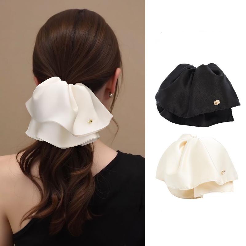 Bow Hair Claw Clip Solid Color Black White Hair Shark Grab Clip Hair Style Tools Hair Accessories For Women Girl
