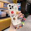Cartoon three-dimensional M bean suitable for Honor 400 mobile phone case Huawei PURA P70 cute anti-drop women's cream case