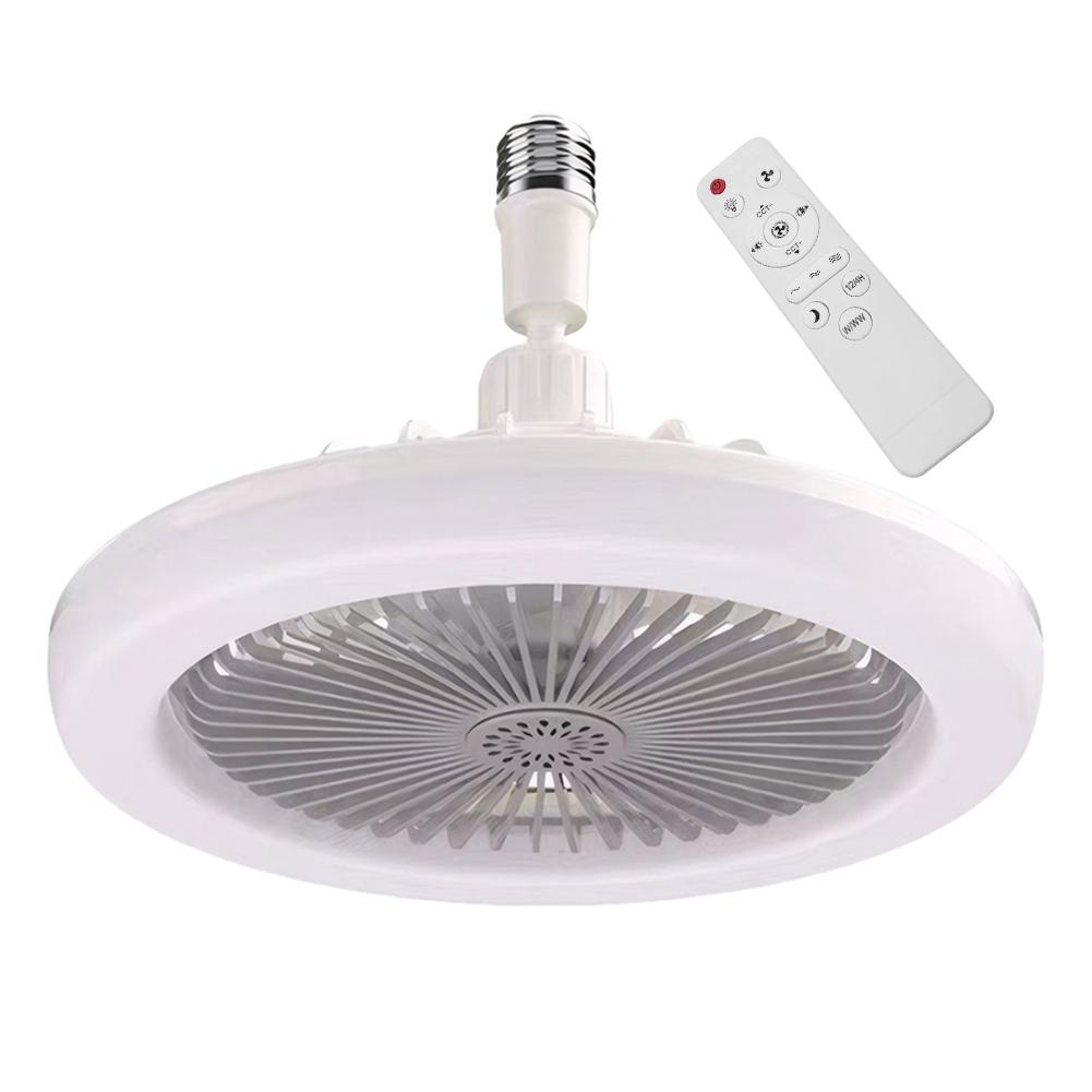 2 In 1 Indoor Ceiling Fan Lamps with Remote Control 360°Rotating E27/26 Living Room Bedroom Lighting LED Decorative Lights