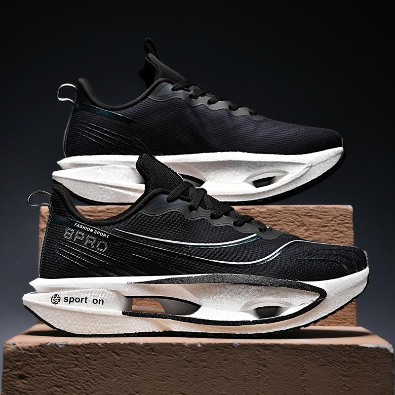 

2025 new breathable real explosive soft-soled racing shoes men s and women s versatile friction sound shock absorption non-slip sports shoes 45