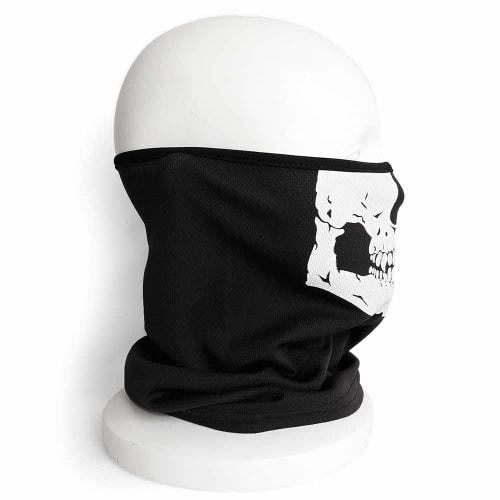 SHENKEL Ultra-Lightweight Thin Mesh Neck Guard/Face Guard, Skull v1, Breathable, Stretchy, Sun Protection, mask-023-1
