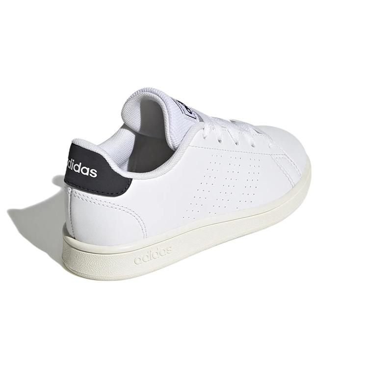 adidas Neo ADVANTAGE Abrasion Resistant Low Top Skateboard Shoes White Black Kids' GW6487