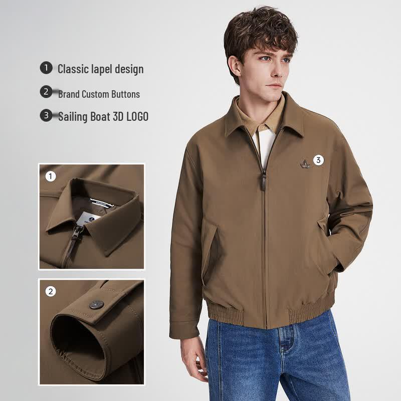 Navigare Men's Lightweight Warm Lapel Casual Jacket