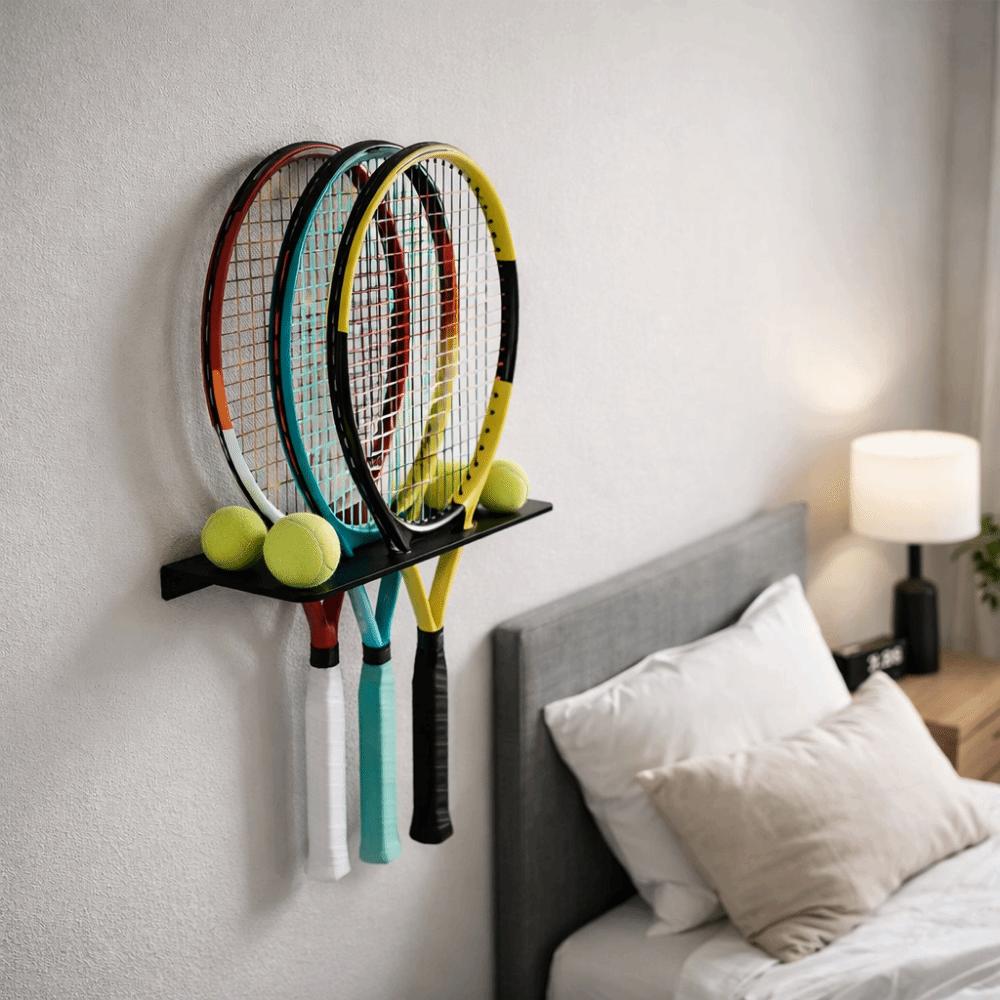 Wall-mounted Tennis Racket Storage Rack Large Capacity Badminton Racket Storage Rack for Home